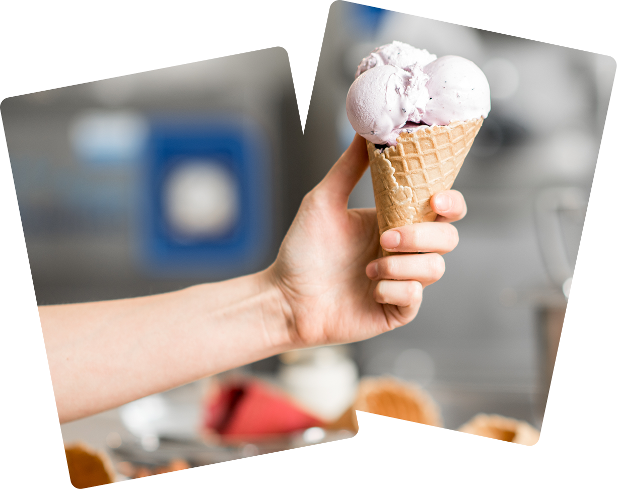 Lody w rożku
